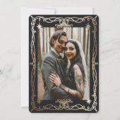 Gothic Schedel Heilige Retro Opslagdatum Save The Date (Achterkant)