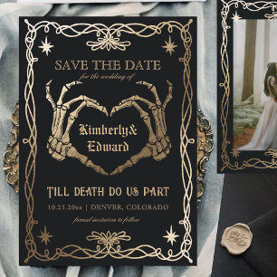 Gothic Schedel Heilige Retro Save the date