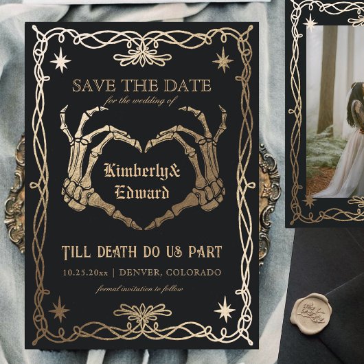 Gothic Schedel Heilige Terugkerende Retro Bewaar d Save The Date