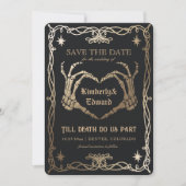 Gothic Schedel Heilige Terugkerende Retro Bewaar d Save The Date (Voorkant)
