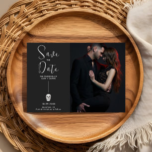 Gothic Schedel Huwelijk Save the Date