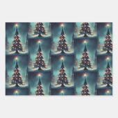 Gothic schedel kerst inpakpapier (Voorkant)