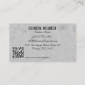  Gothic schedel met zwarte Rozen Visitekaartje (Achterkant)