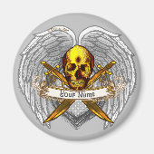 Gothic schedel Pirate Magnet Magneet (Voorkant)