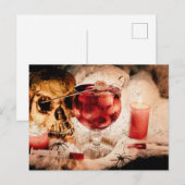 Gothic Schedel Scene Halloween Briefkaart (Voorkant / Achterkant)