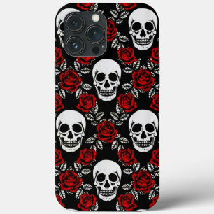 Gothic schedels en Rozen iPhone 13 Pro Max Hoesje