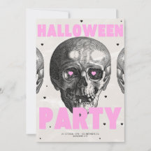 Gothic Schedels Halloween Feest Uitnodiging