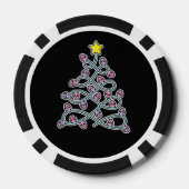 Gothic schedels Kerstboom Poker Chips (Achterkant)