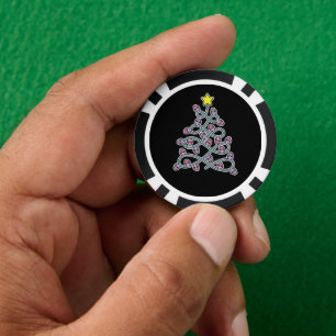 Gothic schedels Kerstboom Poker Chips