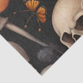 Gothic schedels Paddestoel Insecten Weefsel Decoup Tissuepapier (Detail)