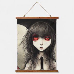 Gothic School Girl Hangend Wandkleed
