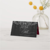 Gothic Scrollwork Wedding Table Burgundy ID866 (Voorkant)