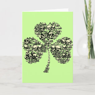 Gothic Shamrock Skulls Kaart