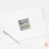 Gothic  Silver Gold Hartelijk dank Vierkante Sticker (Envelop)