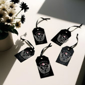 Gothic Skelet Handen Hart Baby shower Dank u Cadeaulabel