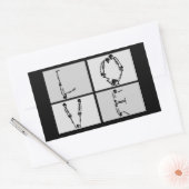 Gothic Skelet Liefde Sticker (Envelop)