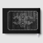 Gothic Skeletal Hand Scrollwork Wedding ID866 Gastenboek (Achterkant)
