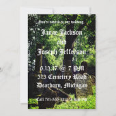 Gothic Skeleton Bride en Groom Kaart (Achterkant)