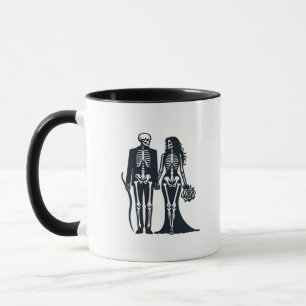 Gothic Skeleton Bride & Groom - Till Death Do Us P Mok