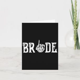 Gothic Skeleton Bride Wedding Just Married Spooky Kaart