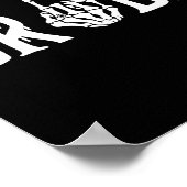 Gothic Skeleton Bride Wedding Just Married Spooky Poster (Hoek)