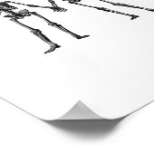 Gothic Skeleton Couple (Old Pink) Klassiek Poster (Hoek)