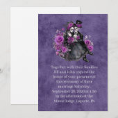 Gothic Skeleton Couple Wedding Invitation (Devant / Derrière)