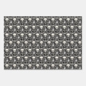 Gothic Skeleton Gingerbrood Man Holiday Inpakpapier Vel (Voorkant 3)