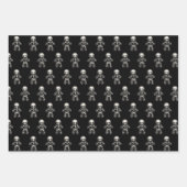 Gothic Skeleton Gingerbrood Man Holiday Inpakpapier Vel (Voorkant)