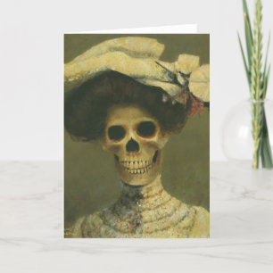 Gothic Skeleton Lady Greetings Kaart