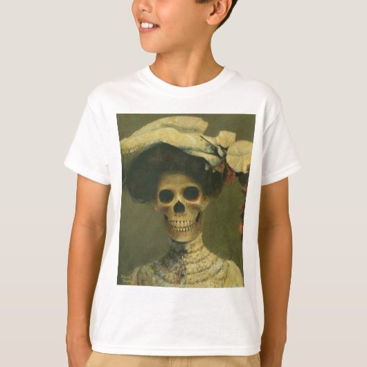  Gothic Skeleton Lady T-shirt (Voorkant)