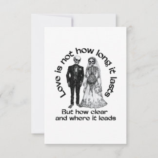 Gothic Skeleton RSVP-kaart - Tot de dood ons schei RSVP Kaartje