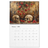 Gothic Skeleton Skull Fantasy 2025 Kalender (Feb 2026)