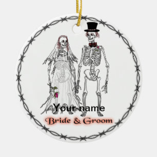 Gothic Skeleton Wedding Ornament