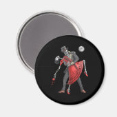 Gothic Skeletons Dansend Magneet (Voorkant / Achterkant)