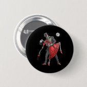 Gothic Skeletons Dansend Ronde Button 5,7 Cm (Voorkant /achterkant)