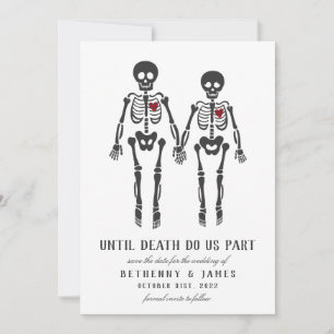 Gothic Skeletons Invitation Kaart