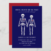 Gothic Skeletons Invitation Kaart (Voorkant / Achterkant)