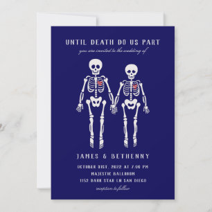 Gothic Skeletons Invitation Kaart