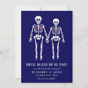 Gothic Skeletons Invitation Kaart