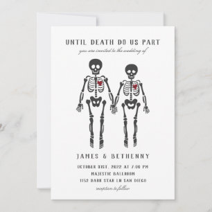 Gothic Skeletons Invitation Kaart