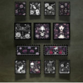 Gothic Skull and Bugs Scrapbook Ephemera stempels
