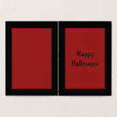 Gothic Skull and Guardian Ravens Halloween Custom Folie Kaarten (Binnen)