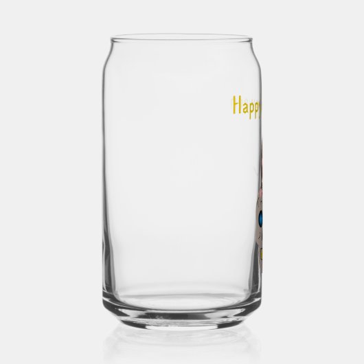 Gothic Skull and Rat Halloween Custom Blikvorm Glas (Rechts)