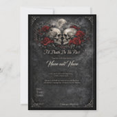 Gothic Skull and Roses Wedding Invitation (Dos)