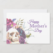Gothic Skull and Rozen Moederdag Card (Voorkant)