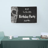 Gothic Skull Birthday Party RIP naar zijn twintig Spandoek (Beurs)