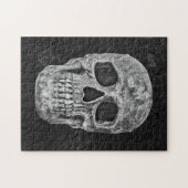 Gothic Skull Black en White Grunge Scary Legpuzzel (Horizontaal)