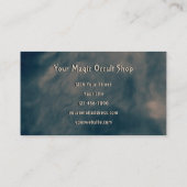 Gothic Skull  Black Grey Old Magic Books Visitekaartje (Achterkant)