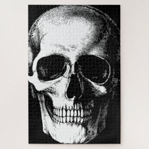 Gothic Skull Black Halloween Spooky Legpuzzel
